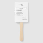 LoveのQRコー結婚ドカード、フォトカードをキャプチャする ハンドファン (裏面)