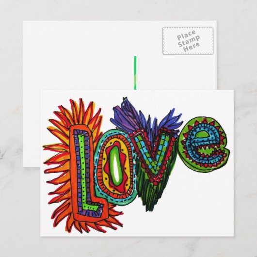 LOVEはがき： ポストカード (正面/裏面)