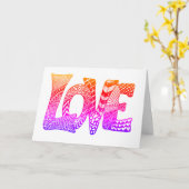 LOVEは世界を丸める カード (黄色い花)