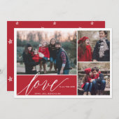 LOVEは必要な唯一のクリスマスホリデーフォトカード シーズンカード (正面/裏面)