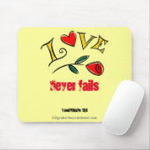 LOVEは決して失敗しないバラ マウスパッド (マウス)