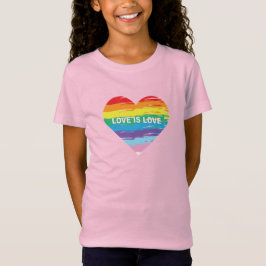 LOVEはLOVEレインボーLGBTQIAフラグ、プライドTシャツ Tシャツ