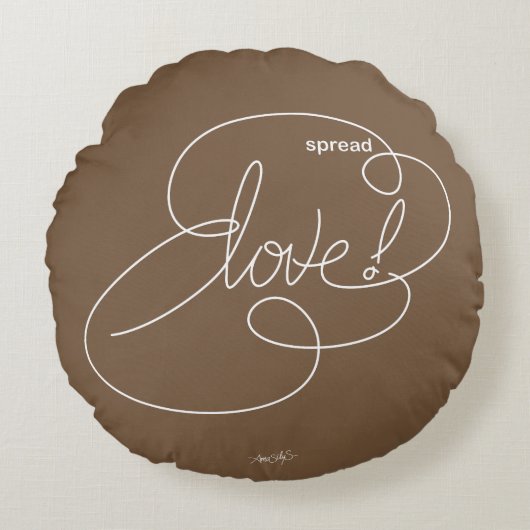 LOVEを広げて - 大胆なクラウドS - W ラウンドクッション (正面)