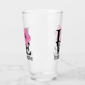 LOVEインディアナティックピンクのハイビスカス タンブラーグラス (左)