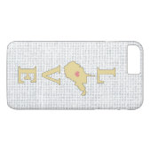 LOVEウェストバージニア州マップ移動可能ハート Case-Mate iPhoneケース (裏面(横))