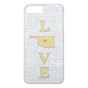 LOVEオクラホマ州マップ移動可能ハート iPhone 8 PLUS/7 PLUSケース