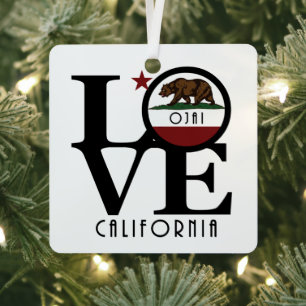 LOVEオジャイカリフォルニア メタルオーナメント