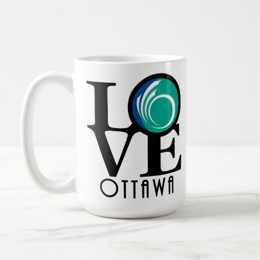 LOVEオタワ15oz （市旗） コーヒーマグカップ (左)