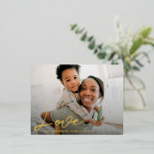 LOVEカスタムクリスマスフォトメリークリスマス 箔シーズンポストカード (立ち正面)