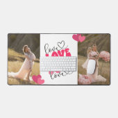 LOVEカスタムハートバレンタインデー デスクマット (キーボード&マウス)