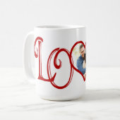 LOVEカスタムハート写真 コーヒーマグカップ (正面左)