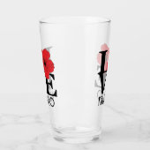 LOVEカラヘオハワイレッドハイビスカス タンブラーグラス (左)