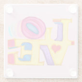 LOVEガラスコースター ガラスコースター (裏面)