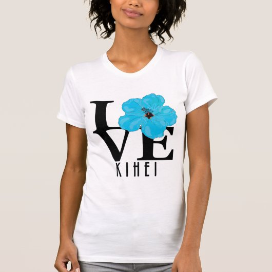 LOVEキヘイブルーハイビスカス Tシャツ (正面)