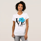 LOVEキヘイブルーハイビスカス Tシャツ (正面フル)