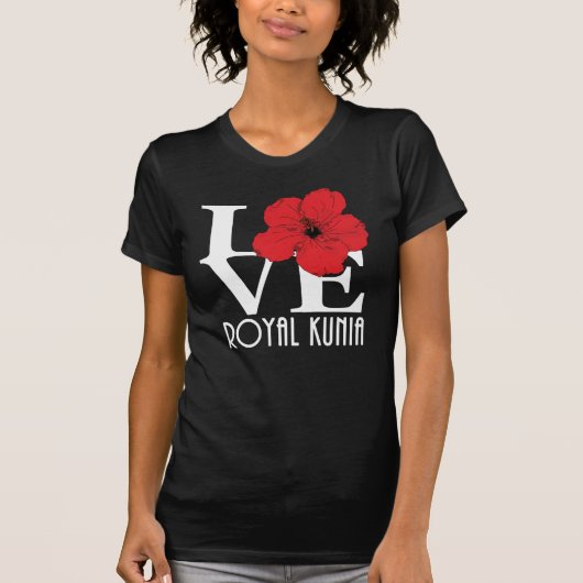 LOVEクニ王室のアレッドハイビスカス Tシャツ (正面)