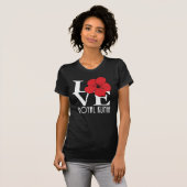 LOVEクニ王室のアレッドハイビスカス Tシャツ (正面フル)