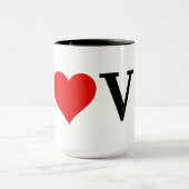 LOVEクラシックハートミニマエレガントリスト マグカップ (中央)