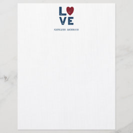 LOVEグラフィックミニマリストのルックカスタムレターヘッド レターヘッド