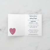 LOVEグラフィックミニマリストルック結婚式招待状 サンキューカード (内部)