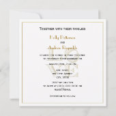 LOVEグラフィック文字-フェイク金ゴールド 招待状 (裏面)