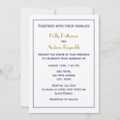 LOVEグラフィック文字 – 青 招待状 (裏面)