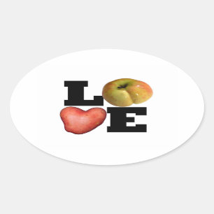 LOVEコレクションハートポテトオーバルシール 楕円形シール
