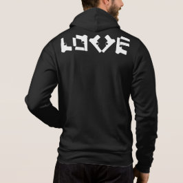 LOVEコレクションブラックフード付きスウェットシャツ パーカ