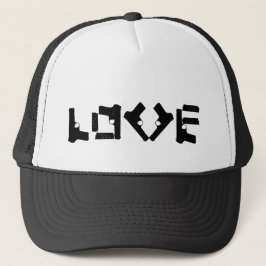 LOVEコレクション – ブラック – Trucker Hat キャップ