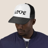 LOVEコレクション – ブラック – Trucker Hat キャップ (インサイチュ)