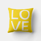 LOVEサインValentines day typoスロークッションブライト クッション (裏面)