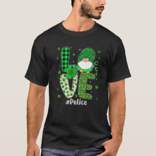 LOVEシャムロックレオパードSt pattys day警察G Tシャツ