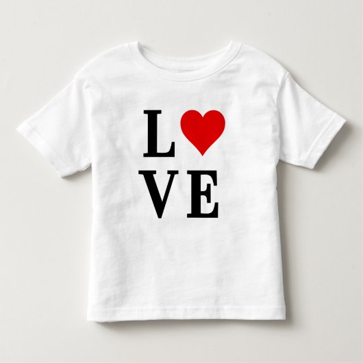 LOVEシンプルミニマル トドラーTシャツ (正面)