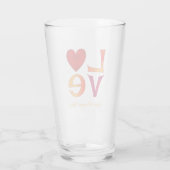 LOVEスクエアレタリンググラデーションレッド&イエロー タンブラーグラス (裏面)