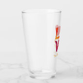 LOVEスクエアレタリンググラデーションレッド&イエロー タンブラーグラス (右)