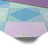 LOVEタイポグラフィスクエアプレイドポスター ポスター (角)