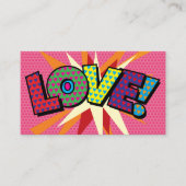 LOVEタイポモダンリッガーリークおもしろい 名刺 (正面)