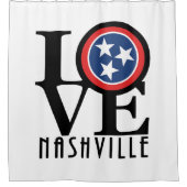 LOVEナッシュビル(ブラック文字) シャワーカーテン (正面)