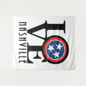 LOVEナッシュビル(ブラック文字) タペストリー (正面(横))