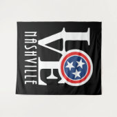 LOVEナッシュビル(ホワイト文字) タペストリー (正面(横))