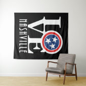 LOVEナッシュビル(ホワイト文字) タペストリー (インサイチュ(横))