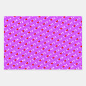 LOVEネイビーブルーグリーンパープル ラッピングペーパーシート (正面3)