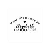 Loveハートで作られたスクリプト名とタイポグラフィ ラバースタンプ (インプリント)