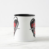 LOVEハートバッファロープレイド マグカップ (中央)