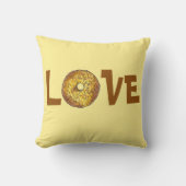 LOVEバターナットクランチドーナツドーナツジャンクフード クッション (正面)