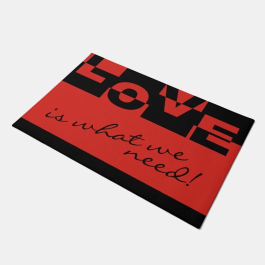 LOVEバナモダンー+バックグラファー。&アイディア ドアマット (アングル)