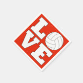 LOVEバレーボールカスタムパーティーナプキン スタンダードカクテルナプキン (角)