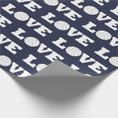 LOVEバレーボールチームカラーギフトラッピング紙 ラッピングペーパー (角)