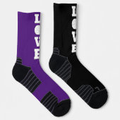 LOVEバレーボール選手のチームカスタムカラーズスポーツ ソックス (右)