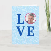 LOVEパパカスタム写真お父さんの日お父さん誕生日 カード (正面)